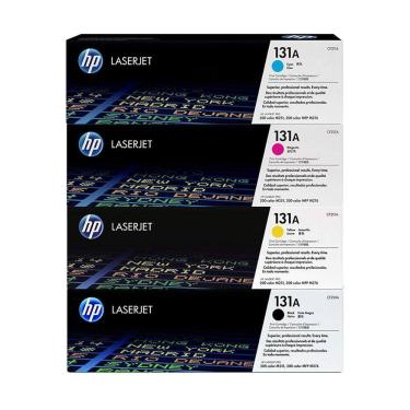 Imagem de Kit 4x Cores Toner Original Hp 131a 276nw 251nw B+c+y+m