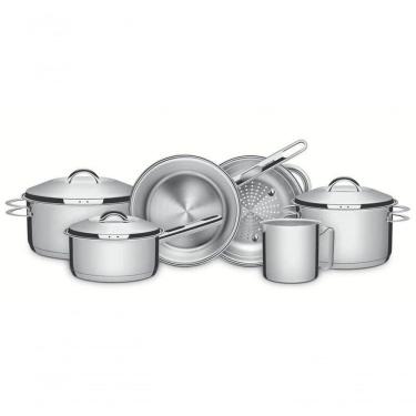 Imagem de Jogo De Panelas Tramontina Solar Com Fervedor Em Inox 6 Peças