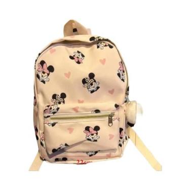 Imagem de Mochila De Lona Mickey Minnie Disney, Bolsa Escolar De Grande Capacida