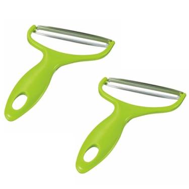 Imagem de 2 peças de aço inoxidável descascador de batata, repolho, cabeça de alface, ralador, fatiador, salada