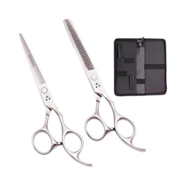 Imagem de Tesoura Profissional De Cabeleireiro E Barbeiro 5-8 Polegadas Para Cor