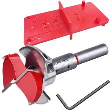 Imagem de Fresa Broca Forstner 35Mm Para Dobradiça Caneco Com Gabarito - Dremax