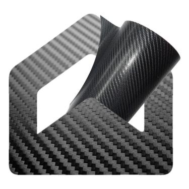 Imagem de Fita Adesiva Fibra Carbono Preto 4D Faixa - 5Mts X 10Cm