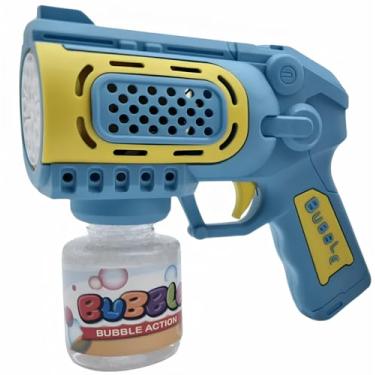 Imagem de Brinquedo Máquina Lança Bolhas de Sabão Pistola Elétrica Automática com Luz (AZUL)