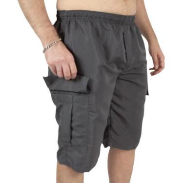 Imagem de Bermuda Cargo Masculina de Tactel - Repelique, Cinza, M