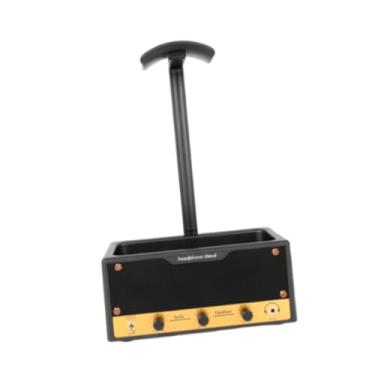 Imagem de BaotyJie Suporte para fone de ouvido com armazenamento, suporte para fone de ouvido gamer, organizador de mesa vintage resistente e multiuso para trabalho em, Malha