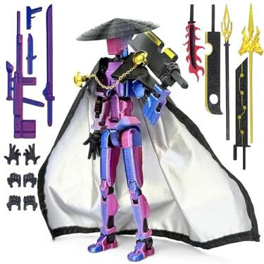 Imagem de SGYYSG Assembly Completed T13 Action Figures,T 13 Action Figure, Robo 13 3D Printed Action Figure - The Ultimate Hero for Action-Packed Playtime,5.2 Inch (Blue Purple)