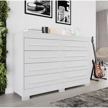 Imagem de Cômoda Califórnia 8 Gavetas  Branco - Benetil