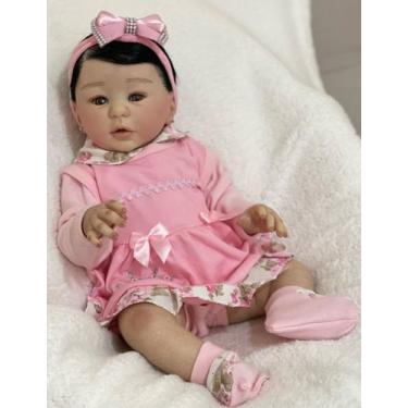 Imagem de Bebe Reborn Boneca Princesa Silicone Realista, Enxoval Completo com 20