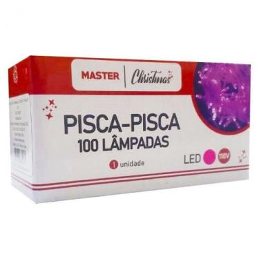 Imagem de Pisca Pisca 100 Lâmpadas Led Rosa 8 Metros 127 V Master