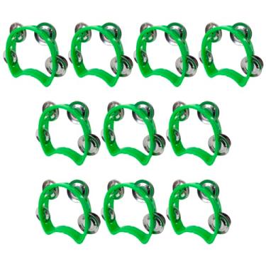 Imagem de Kit 15 Pandeiros Meia Lua Infantil Verde New York