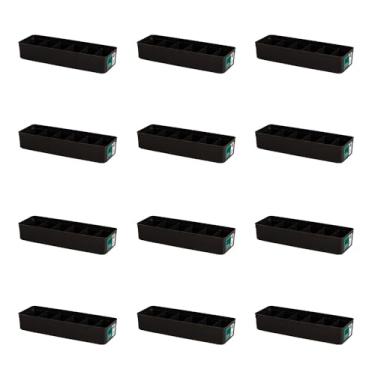 Imagem de ORGANIZADOR PP MODULAR C/DIVISORIAS PRETO 40,5 X 13,5 X 7,5 CM