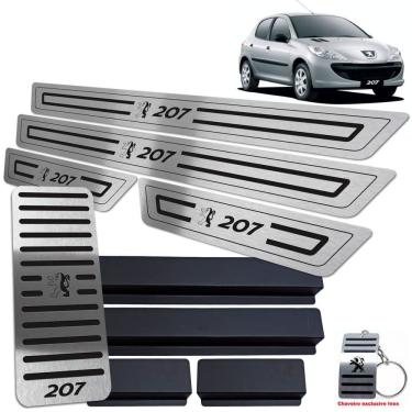 Imagem de Soleira + Descanso Peugeot 207 2009 A 2015 Preto Baixo R.