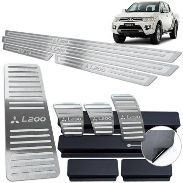 Imagem de Soleira Pedaleira Descanso L200 triton 2008/2017 Manual Prata AR