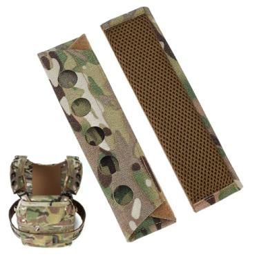 Imagem de FINGERINSPIRE 2 peças, colete, ombreiras, 23,4 x 5,8 cm, cor oliva, retangular, nylon, capa para fone de ouvido, leve, camuflagem, almofadas com alça acolchoada de espuma espaçadora para tiras de