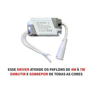 Imagem de Driver Led Reator Fonte Para Plafon 4w A 6w (7w) Bivolt - Speed
