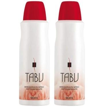 Imagem de Kit 2 Desodorante Spray Tabu Tradicional 90Ml - Dana - Dana Cosméticos