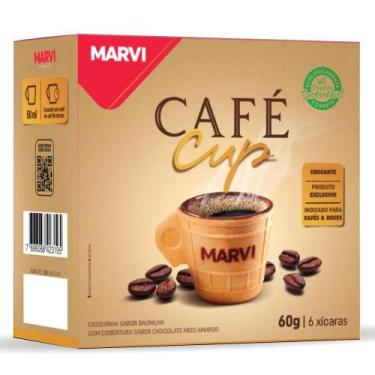 Imagem de Xicara Casquinha Café Cup com Chocolate  Marvi c/ 6 Unid
