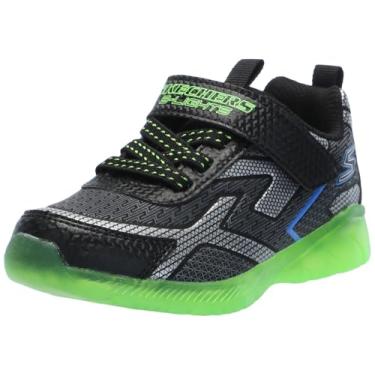 Imagem de Skechers Tênis infantil unissex Illumi-Brights, Preto/azul, 22