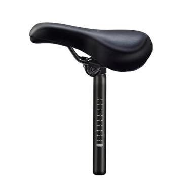 Imagem de Lljsszr Selim de bicicleta, almofada de assento de bicicleta de equilíbrio, assento de bicicleta de couro PU macio para ciclismo esportivo ao ar livre, Saddle W 28.6mm Post