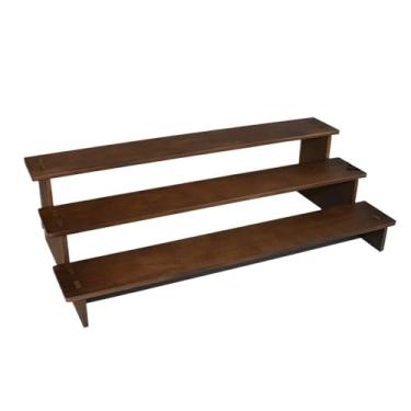 Imagem de Torres de joias Organizador de cordas alargador escada madeira maciça vintage, suporte exibição pulseiras e grampos cabelo