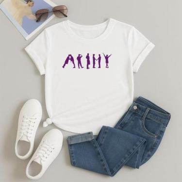 Imagem de Camiseta 100% Algodão Estampada Army Letreiro 610 Linda Fofa Look Ootd
