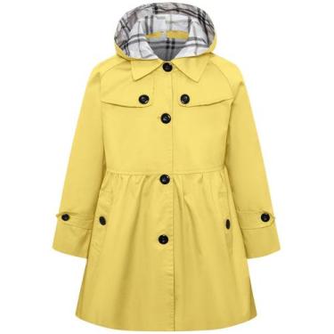 Imagem de Casaco impermeável Betusline Girl's Windbreaker com capuz amarelo 7-8Y