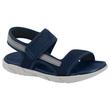 Imagem de Sandália Meninos Molekinho Tecido Tira Marinho Cinza, Marinho, Cinza, 