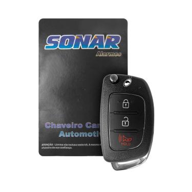 Imagem de Chave Canivete HB Sonar LED Vermelho Controle 2 Botões