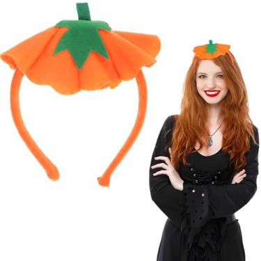 Imagem de Tiara de antena, 1 peça de tiara de abóbora de Halloween unissex aro de cabelo de abóbora para de Halloween suprimentos de festa para cosplay e chapéus loucos de Halloween para adultos