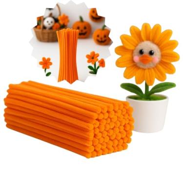 Imagem de Hastes de chenille flexível 30cm cabelo maluco limpador de cachimbo para artesanatos enfeites varias cores 100unidades