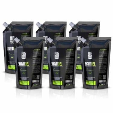 Imagem de Kit 6x Shaving Gel De Barbear Lemon 1kg Refil Big Barber