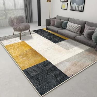 Imagem de Tapete geométrico grande | Tamanho personalizado para sala de estar, sofá e decoração de quarto (180 x 200 cm (70 x 78 pol.) / zy-250802014552)