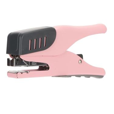 Imagem de Zerodis Grampeador Ergonômico de Metal Leve para Uso Em Escritório Doméstico, Material Escolar (Rosa)
