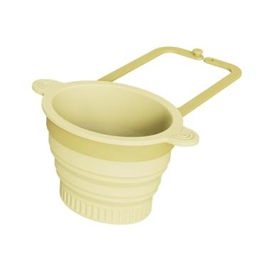 Imagem de YWJLQH Coletor de resíduos de alimentos, cesto de drenagem de pia de cozinha, cesto de filtragem de água, escorredor, filtro de resíduos de alimentos, Amarelo