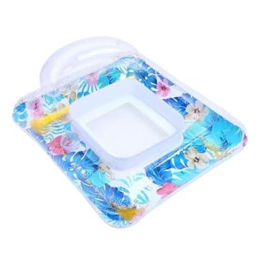 Imagem de Cama Flutuante para Piscina 95x85cm – Brinquedo Flutuante, Seguro e Durável(multicolorido)