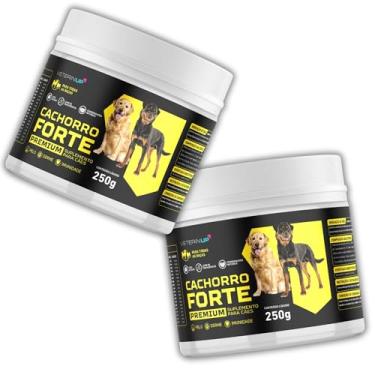 Imagem de Kit 2 Potes Cachorro Forte Premium 500g | Suplemento Canino para Queda de Pelo, Imunidade, Digestão e Pelagem | Indicado por Veterinários | VeterinUp