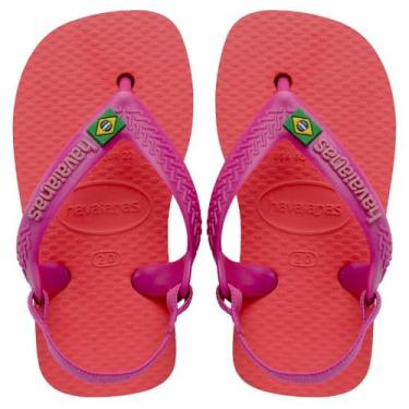 Imagem de Havaianas Baby Brasil Logo Coral/Rosa 19