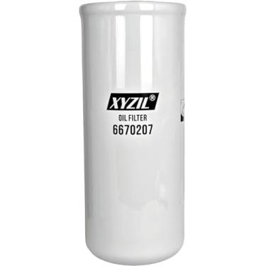 Imagem de XYZIL Filtro de óleo hidráulico de fibra de vidro 6670207 compatível com escavadeira Bobcat 337 341 E50 E55 331 334 E85