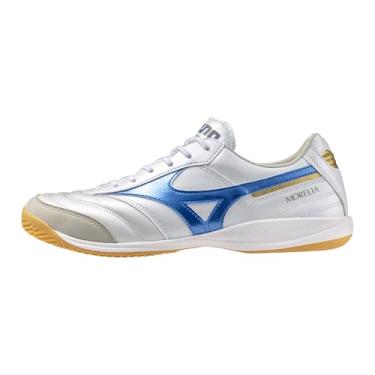 Imagem de Mizuno Tênis de futebol masculino Morelia Sala Elite Indoor, Branco/azul Mugen, 44