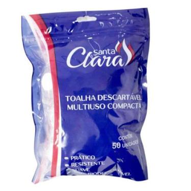 Imagem de Toalha Descartável Santa Clara Viscose 50 Unidades, Branco