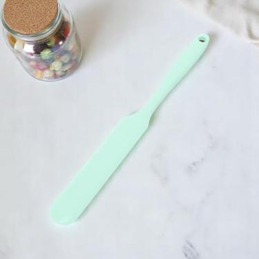 Imagem de Generic Espátula de silicone para cozinha, tamanho grande, lavável na lava-louças, silicone verde, 24 x 2,3 cm