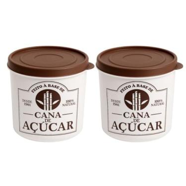 Imagem de Kit Potes Café e Açúcar Tampa Hermética Cantinho do Café 1LT Vintage (Açúcar | Kit 2)