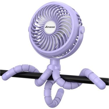 Imagem de Ventilador Eléctrico AMACOOL con Trípode Clip para Cochecito, 3 Veloci