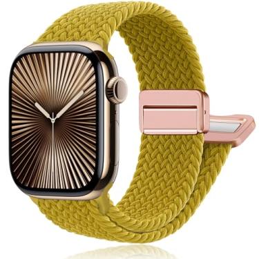 Imagem de Pulseira trançada magnética para Apple Watch séries 11 10 9 8 7 6 5 4 3 / SE/Ultra 3 de 40 mm, 44 mm, 46 mm, 42 mm, 38 mm, 41 mm, 45 mm, 49 mm, 49 mm