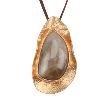 Imagem de joymiao Colares Boho para mulheres, cordão com pingente, colar longo de prata, vintage, suéter, joias hippie, presentes para mulheres e meninas, Couro sintético, Sem Pedra Preciosa