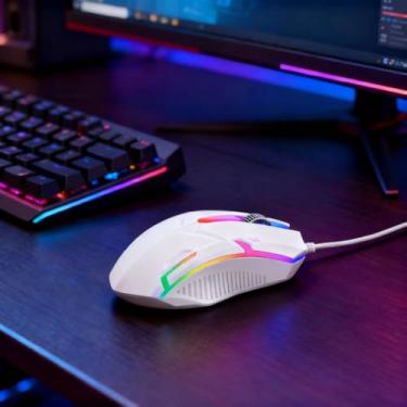 Imagem de 1 mouse com fio USB, mouse óptico com fio de 1000 DPI, comprimento de cabo de 134 cm, adequado para pequenos mouses de computador portátil em laptops de mesa de jogos de escritório, branco