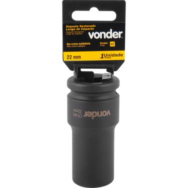 Imagem de Soquete Sextavado Impacto Longo 3/4" 22mm Aço Cromo Vonder