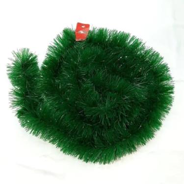 Imagem de Kit 3 Festão Natal Premium 2m x 8cm (6 Metros Total) - Decorativo (Verde Escuro ou Nevado) (1 Festão Sortido)