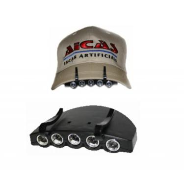 Imagem de Lanterna Bone Led Farol Cabeca Iluminacao Trilha Pesca Clip On Maos Livres Seguranca Praticidade Total